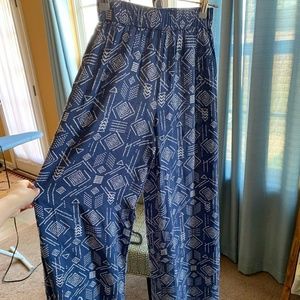 Blue And White Palazzo Pants